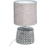 Lampe  poser pied en cramique style cannage h 23 cm - atmosphera