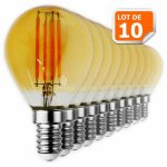 Lot de 10 ampoules led filament forme g45 4 watt (�q 42 watts) culot e14