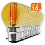 Lot de 10 ampoules led filament forme g45 4 watt (�q 42 watts) culot b22