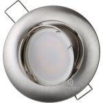 Lampesecoenergie ? support spot encastrable orientable en aluminium bross� ? diam�tre 81mm ? trou de ...