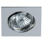 Support encastrable carr pour ampoule spot halognes, cfl ou led de 50w max couleur chrome