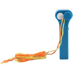 Lanceur de corde �lectrique compact et color� pour chat, enfant et adulte - jeu ext�rieur bleu fonc�