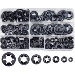 Langray - 340 pi�ces rondelles de blocage rondelles � verrouillage �toile vitesse clips attaches assortiment ...