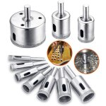 Langray - foret diamant, scie - cloche lot d'accessoires de forets pour verre / carrelage / cramique ...