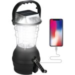 Lanterne de camping solaire, lampe led � manivelle, lumi�re de tente portable super lumineuse avec 5 ...