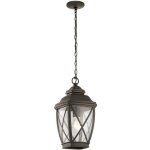 Lanterne guirlande lumineuse d'extérieur suspension verre coulé alu d 19, 1 cm bronze 1x e27 Lanterne guirlande lumineuse d'extérieur suspension verre coulé alu d 19, 1 cm bronze 1x e27