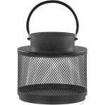 Lanterne industrielle en acier noir porte bougies dcorative 19 cm yamdena