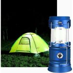 Lanterne led rechargeable solaire / usb, lampe camping puissante, 2 modes lanterne de jardin portable, ...