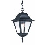 Lanterne new york avec chaine de 60 cm h en fonte grise e'cran en verre d'aluminium pour lampes 60 w ...