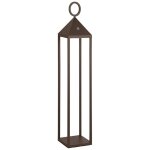 Lanterne pic nic led moderne 2, 2 w ip54 rechargeable et dimmable h. corten 67 cm