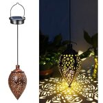 Lanterne solaire exterieur jardin � suspendre, lampe solaire exterieur decorative arbre, decoration jardin ...