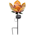 Lanternes solaires solaires ext�rieures, lumi�res d�coratives de fleurs en m�tal, lumi�res de pile de ...