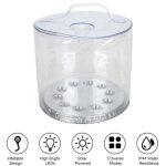 Lanterne solaire gonflable led pliable ip44 , 3 modes �clairage , batterie 600mah