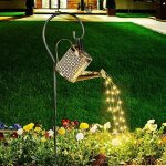 Lanterne solaire � led pour arrosoir, �tanche, design creux, d�coratif, r�tro en m�tal, pour table de ...