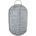 Lanterne solaire  led luna pillar ? clairage de jardin solaire - 350x220mm ? gris pierre - fait - main ...
