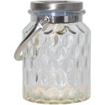 Lanterne solaire pireus, led, extrieur, verre, photophore, capteur crpusculaire, blanc chaud, 16 cm ...