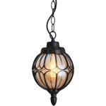 Lanterne suspension ext�rieure, imperm�able plafonnier suspendu avec globe en verre, postmoderne lamping ...