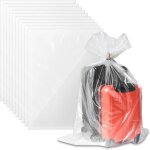 Largeight - lot de 10 sacs de rangement extra larges en plastique transparent 100 x 150 cm grand sac ...