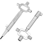 Largeight - 2 pi�ces cl� de construction, clef carr�, clef passe partout, avec �chelle de mesure de la ...
