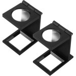 Largeight - jamais utilis�]2pcs loupe de table compte - fils, mini loupe pliante 10x loupe de poche pliable ...