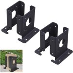 Largeight - lot de 4 supports de base r�glables en bois lourd, 4 x 4 supports de base d'ancrage pour ...