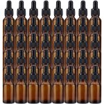 Largeight - lot de 40 flacons en verre ambr� avec pipettes compte - gouttes en verre pour huiles essentielles, ...