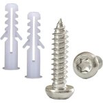 Largeight - jamais utilis�]50 pi�ces chevilles pour plaque de pl�tre, avec vis m4 x 25mm, bouchon mural ...