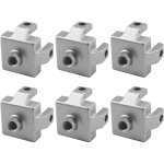 Largeight - lot de 6 supports de fixation au sol 3030 m12 pour profil d'extrusion en aluminium