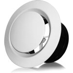 Largeight - couvercle de conduit de ventilation, couvercle de ventilation r�glable, 125mm valve � disque ...