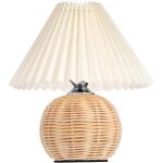 Largeight - lampe de table usb abat jour pliss� lampe de chevet led pour chambre � coucher veilleuse ...