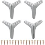 Largeight - jamais utilis�]lot de 4 pieds de meubles modernes en m�tal avec diamant triangulaire, pour ...