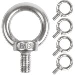 Largeight - jamais utilis�]lot de 5 boulons � ?il ronds m6 en acier inoxydable 304 pour fixer des ornements ...