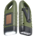 Lauwexe - lampe torche solaire rechargeable(lot de 2), led lampe urgence � dynamo manivelle flashlight ...