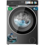 Lave - linge de 8 kg couleur acier et classe a, avec moteur � entra�nement direct et 1400 tr / min, 11 ...
