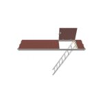 Layher - plancher  trappe aluminium bois avec chelle d'accs pour chafaudage multidirectionnel