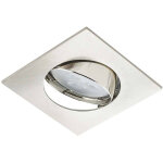 Spot encastrable avec douille raccord incurv protg zamak chrome carr mat gu10 ip20 orientable 30 ...