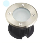Support spot encastrable sol blanc froid 2w ac220 - 240v tanche ip67 rond - perage 85mm diffuseur dpoli ...