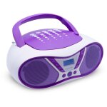 Lecteur cd pop purple avec radio fm et port usb