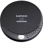 Lecteur cd portable lenco cd - 200 cd, cd - rw, mp3 fonction de charge de la batterie noir