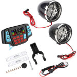 Lecteur mp3 bt �tanche pour moto, syst�me de haut - parleurs audio st�r�o, support de carte m�moire usb ...