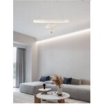 Led 50 w white ring chandelier crystal effect lp - 17b