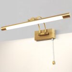 Led 8w ip44 miroir applique murale clairage de salle de bain laiton intrieur clairage avec interrupteur, ...