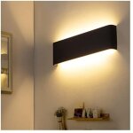 Led applique mural interieur noir 30cm wowatt enfant lampe murale moderne 2800k blanc chaud 12w 220v ...