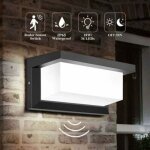 Led applique murale ext�rieur avec d�tecteur de mouvement, 18 w �clairage ext�rieur ip65 �tanche carr� ...