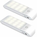Ikodm - led automatique, 12 led lampe nuit placard rechargeable usb avec d�tecteur mouvement bande magn�tique ...