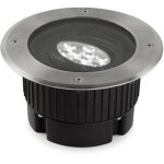 Leds - c4 gea power - lampadaire encastr� rond � 9 ampoules led acier inoxydable aisi 316 ip67