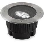 Leds - c4 gea power - lampadaire encastr� rond � 9 ampoules led acier inoxydable aisi 316 ip67