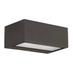 Leds - c4 nemesis aluminium - applique murale ext�rieure � 1 ampoule marron ip44