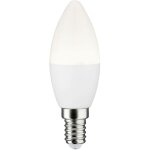 50125 led zb kerze 400lm 5, 5w 2700k matt dim paulmann home ampoule  led e14 cee: g (a - g) 5 w blanc ...