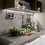 Easy led - kit d'accessoires de suspension effet acier inoxydable mat